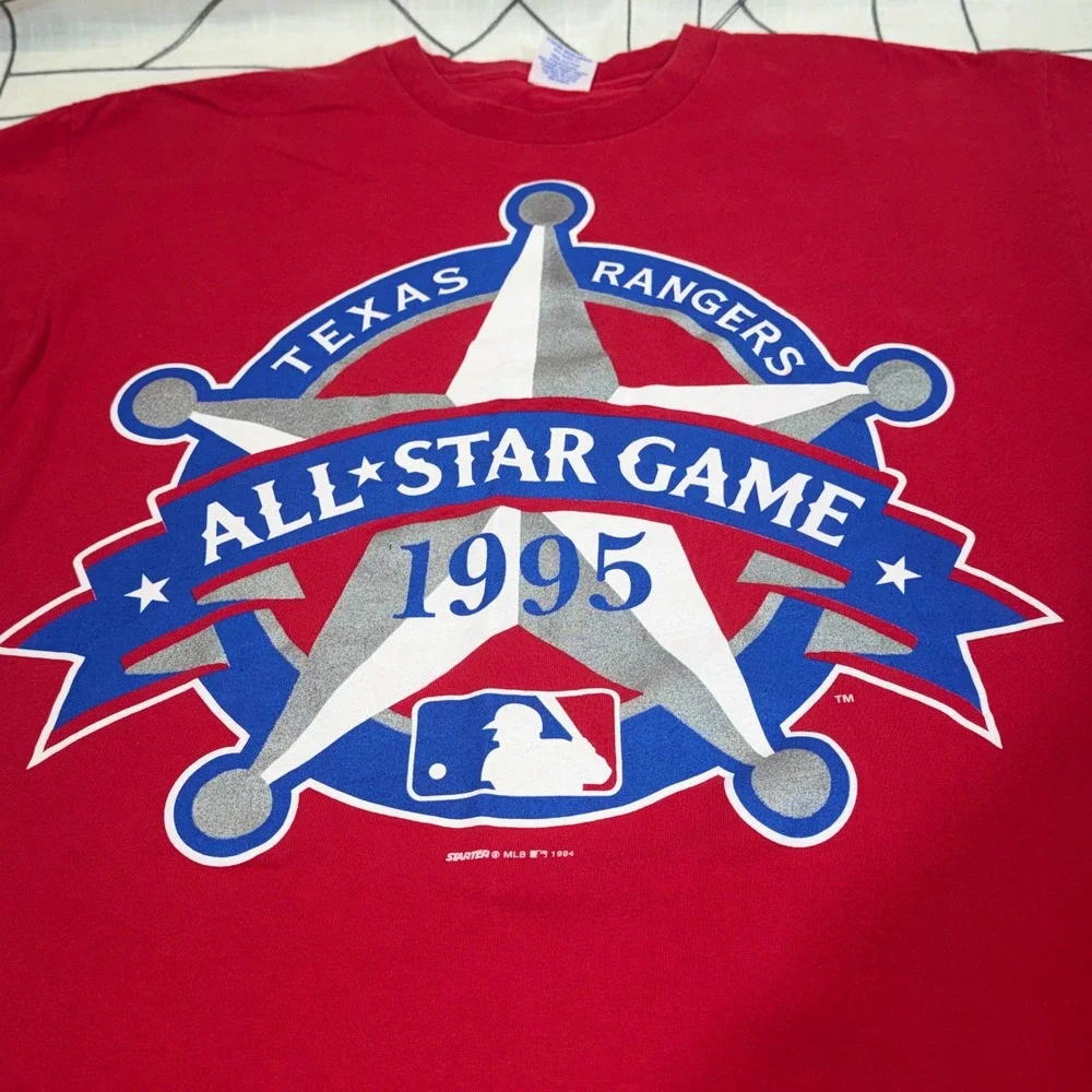 Starter MLB All-Star Game 1995 T-Shirt Large Red Texas Rangers Vintage USA Made